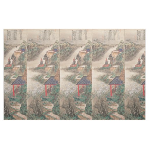 Japanese Art custom fabric