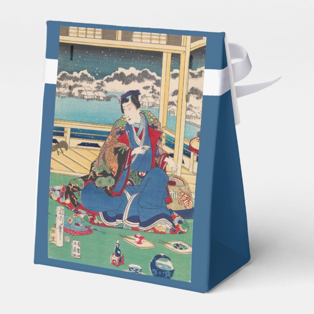 Japanese Art custom favor box (Back Side)