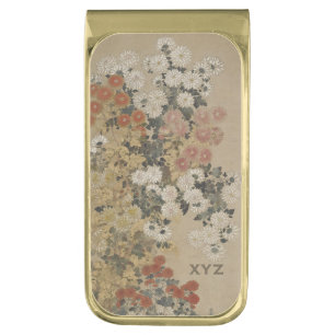 Japanese Art custom monogram money clip