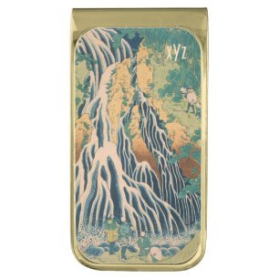 Japanese Art custom monogram money clip