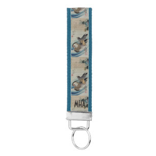 Japanese Art custom monogram wrist key chain