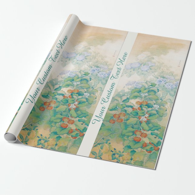 Japanese Art custom wrapping paper (Unrolled)