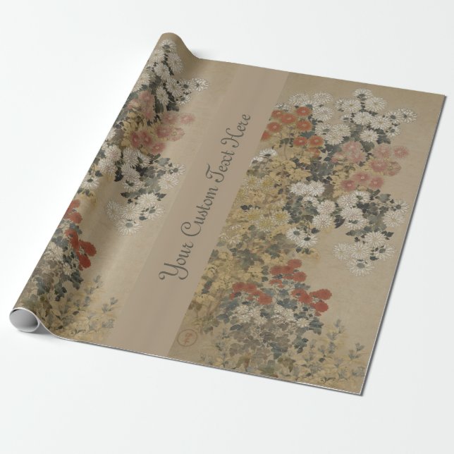 Japanese Art custom wrapping paper (Unrolled)