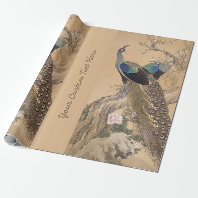 Japanese Art custom wrapping paper (Unrolled)