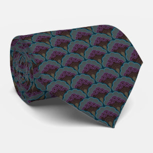 Japanese art deco style_Midnight Neck Tie