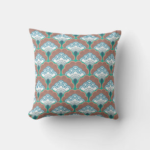 Japanese art deco style_ Oriental Throw Pillow