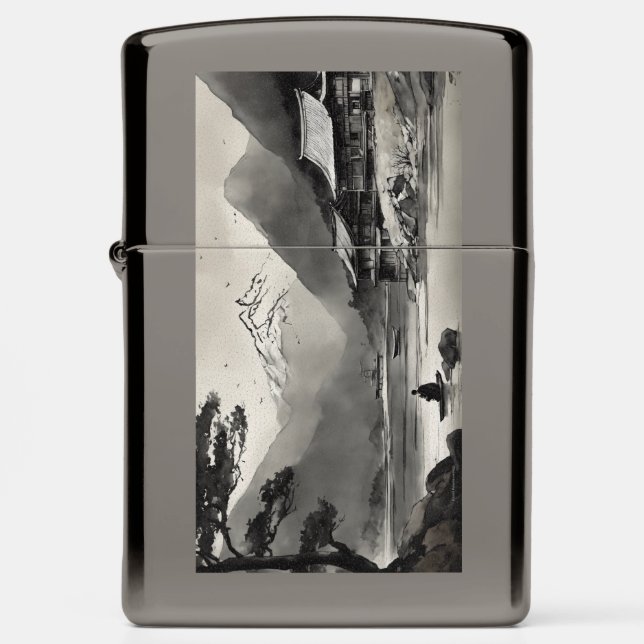 Japanese Art Deco Zippo Lighter (Front)