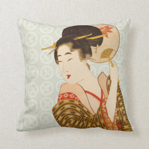 Japanese Art Design Throw Pillows