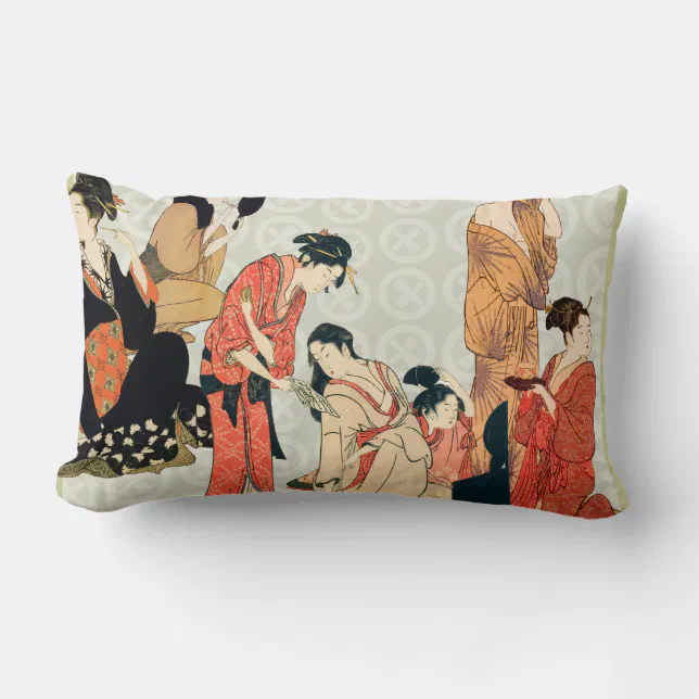 Japanese Art Design Throw Pillows Zazzle