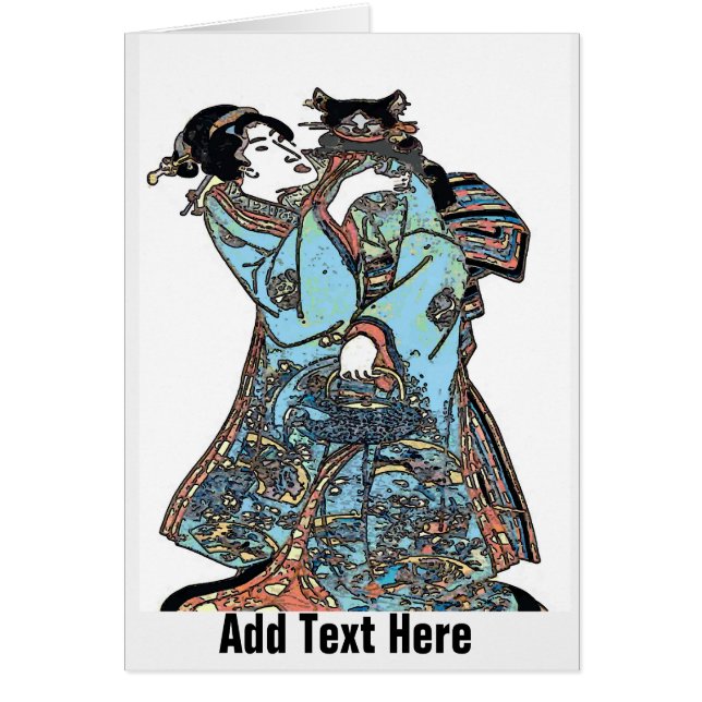 Japanese Art Face, add text Cards (Front)