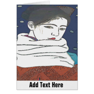 Japanese Art Face, add text Cards