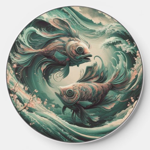 Japanese Art Inspired Fish Wireless Charger