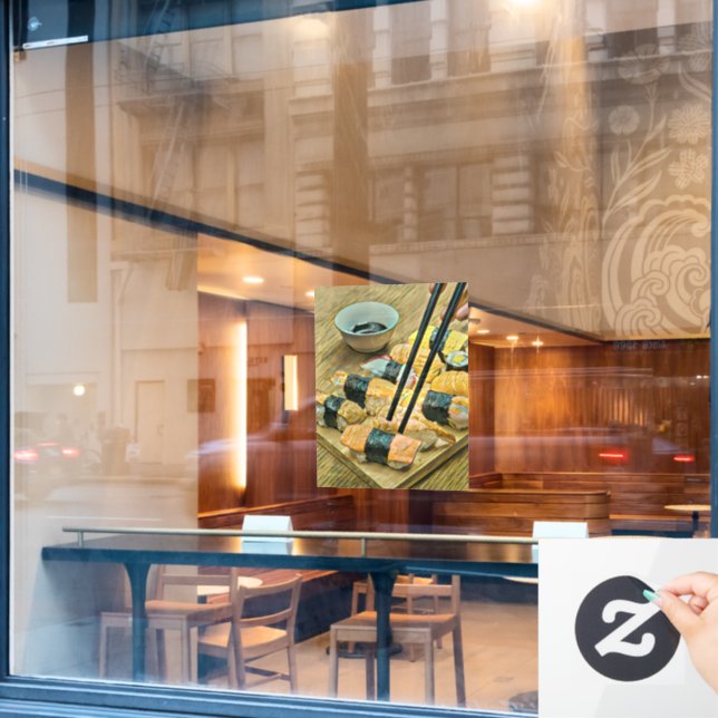 Japanese art lover window cling (Cafe Window)