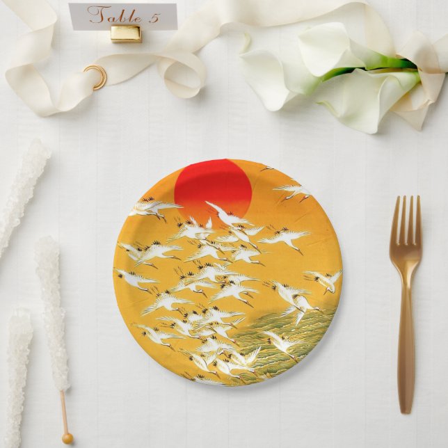 Japanese art   paper plates (Wedding)