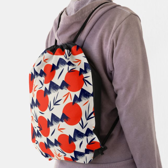 Japanese Art Pattern Drawstring Bag  (Insitu)