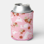Japanese Art: Pink Sakuras &amp; Rabbits Can Cooler