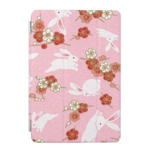 Japanese Art: Pink Sakuras & Rabbits iPad Mini Cover