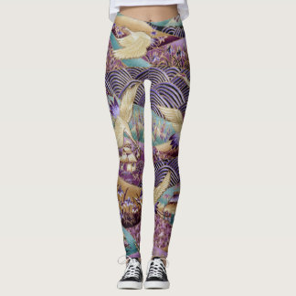 Japanese Art Print Pattern Design Leggings