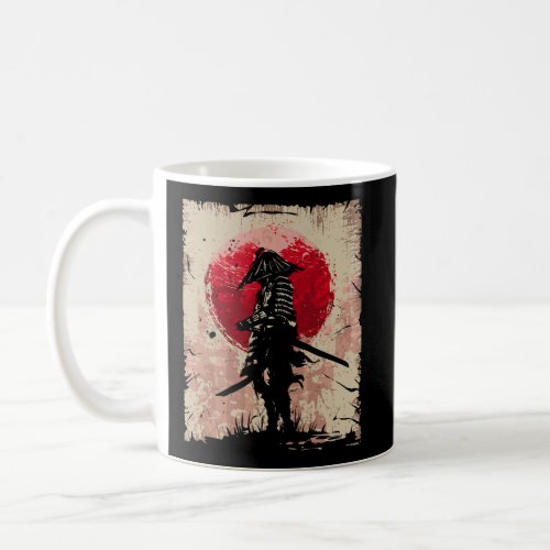 Japanese Art Samurai Vintage Fighter Retro Design Coffee Mug