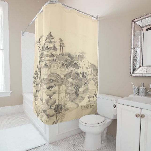 Japanese Art  Shower Curtain (In Situ)