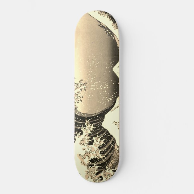 Japanese artwork painting wave, skateboard (Front)
