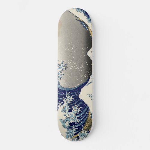 Japanese artwork painting wave skateboard