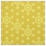 Japanese Asanoha or Star Pattern, mustard gold Fabric