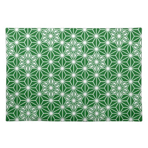 Japanese Asanoha or Star Pattern pine green Placemat