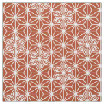 Japanese Asanoha or Star Pattern, terracotta Fabric
