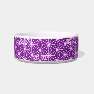 Japanese Asanoha pattern - amethyst purple Bowl