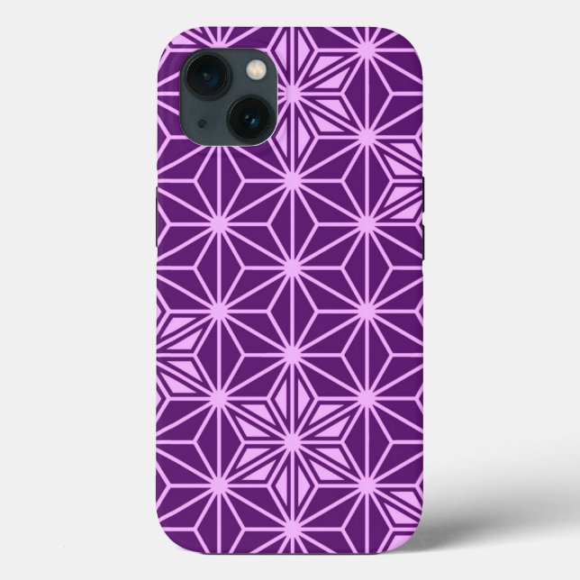 Japanese Asanoha pattern - amethyst purple Case-Mate iPhone Case (Back)