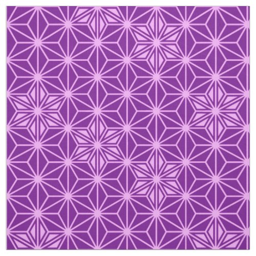 Japanese Asanoha pattern _ amethyst purple Fabric
