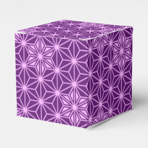 Japanese Asanoha pattern _ amethyst purple Favor Boxes