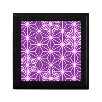 Japanese Asanoha Pattern - Amethyst Purple Jewelry Box by Floridity at Zazzle