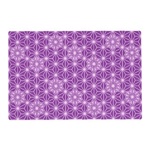 Japanese Asanoha pattern - amethyst purple Placemat