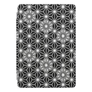 Japanese Asanoha pattern - black and white iPad Mi Pro Cover