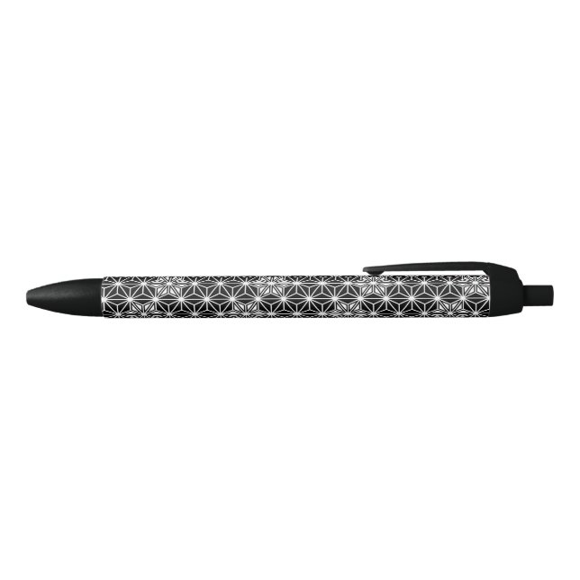 Japanese Asanoha pattern - black and white Pen (Top)