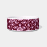Japanese Asanoha pattern - burgundy Bowl<br><div class="desc">The traditional Japanese Asanoha,  or star pattern in deep burgundy outlined in pale pink</div>