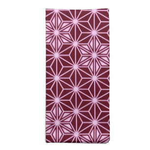 Japanese Asanoha pattern - burgundy Cloth Napkin