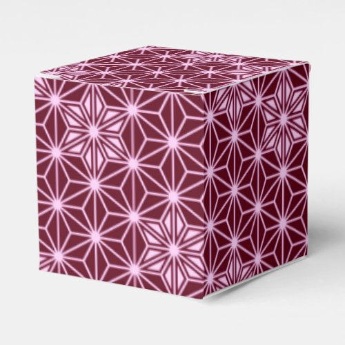 Japanese Asanoha pattern _ burgundy Favor Boxes
