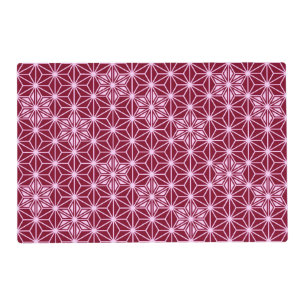 Japanese Asanoha pattern - burgundy Placemat