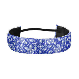 Japanese Asanoha pattern - cobalt blue Athletic Headband