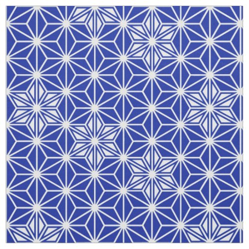 Japanese Asanoha pattern _ cobalt blue Fabric