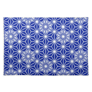 Japanese Asanoha pattern - cobalt blue Placemat