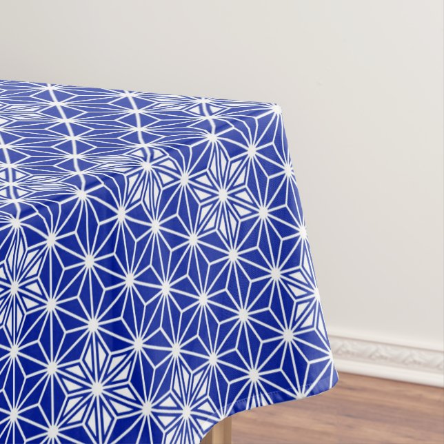 Japanese Asanoha pattern - cobalt blue Tablecloth (In Situ)