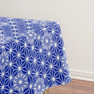 Japanese Asanoha pattern - cobalt blue Tablecloth