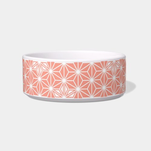 Japanese Asanoha pattern _ coral pink Bowl