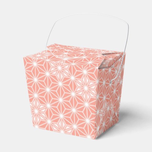 Japanese Asanoha pattern _ coral pink Favor Boxes