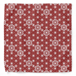 Japanese Asanoha pattern - dark red Bandana