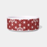 Japanese Asanoha pattern - dark red Bowl<br><div class="desc">The traditional Japanese Asanoha,  or star pattern in dark red outlined in white</div>